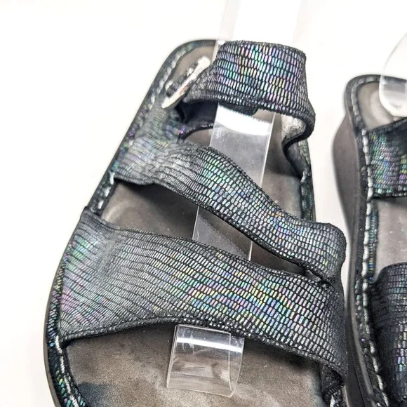 Alegria Womens 8/8.5 Colette Sandals Royals Holographic Iridescent Comfort 38 - Picture 7 of 11